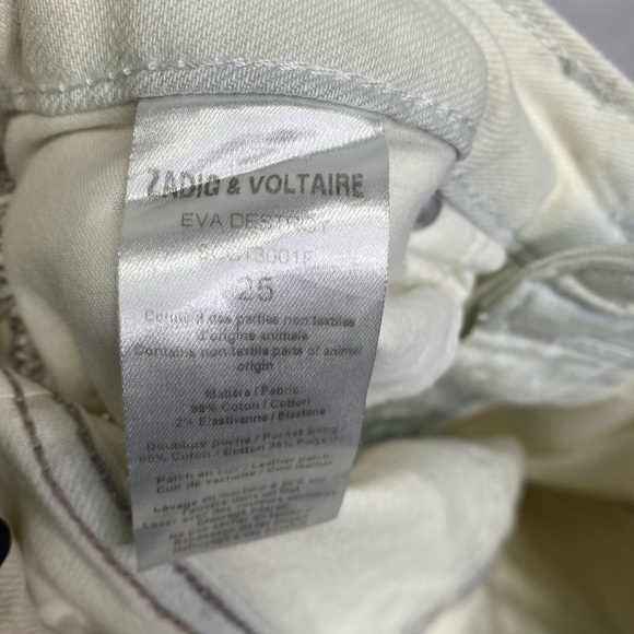 Zadig‎ & Voltaire Eva Destroy Bleached Skull Jeans - Picture 9 of 10